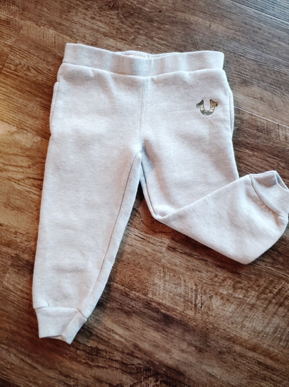 True Religion Kids Light Gray Sweatpants with Subtle Logo